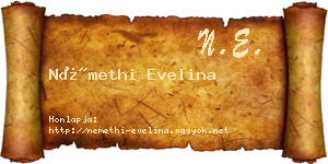 Némethi Evelina névjegykártya